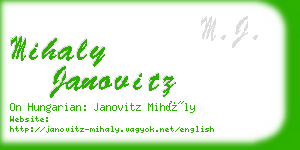 mihaly janovitz business card